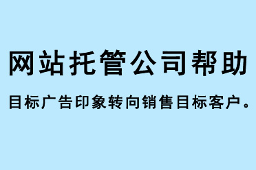 網站托管公司幫助目標廣告印象轉向銷售目標客戶
