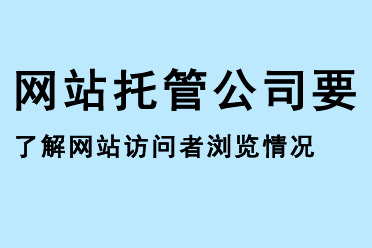 網站托管公司要了解網站的訪問者瀏覽情況