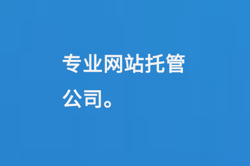專業網站托管公司