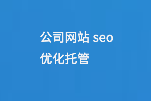 公司網站seo優化托管